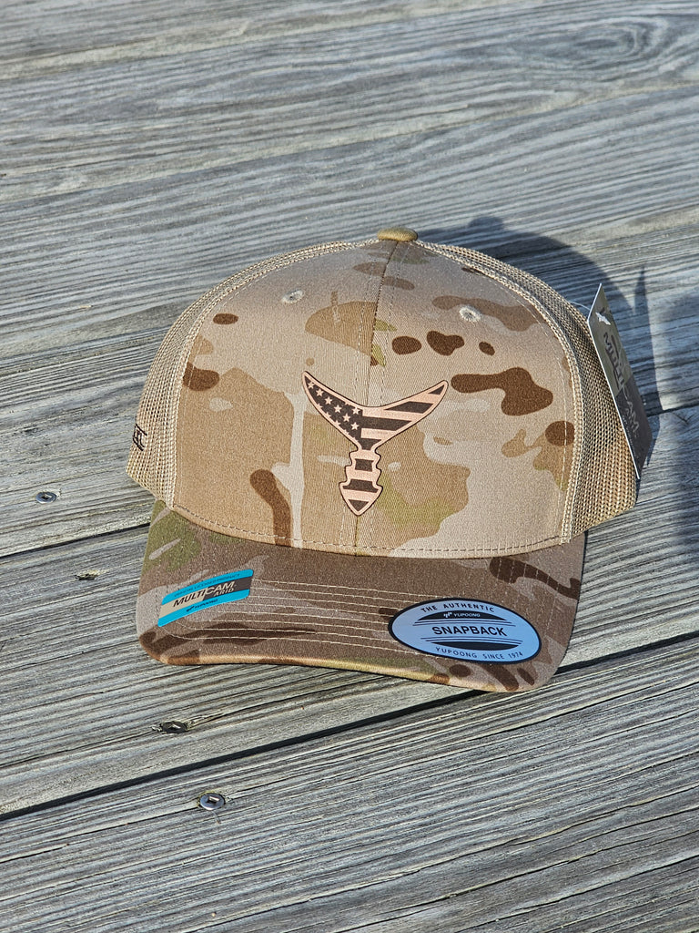 American Leather Patch - – Arid Chasing Snap Cam/Tan Tail Multi Back Hat